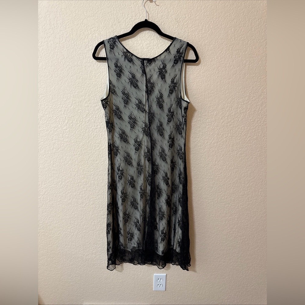 Studio 1940 Dress Sz 16 Black Lace Floral Slip Empire Waist Whimsigoth Y2K - Picture 7 of 11